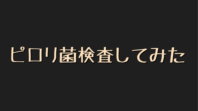 【井戸水の方は注意】【実体験】ピロリ菌検査してみた
