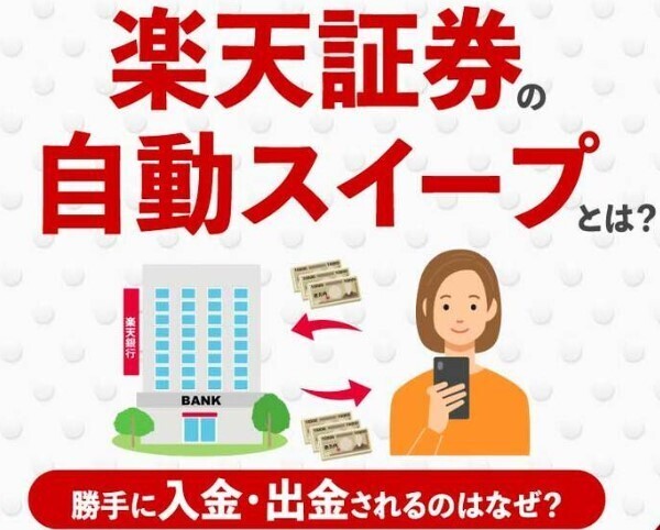 楽天証券を預金口座代わりに使う設定　※何も設定しないと楽天銀行口座に振替られてしまいます