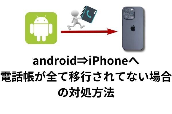 【android⇒iPhoneに機種変更】電話帳のデータが全て移行されない時の対処方法