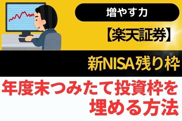 【楽天証券】年度末つみたて投資枠を埋める方法
