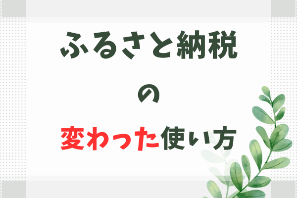 ふるさと納税の少し変わった使い方