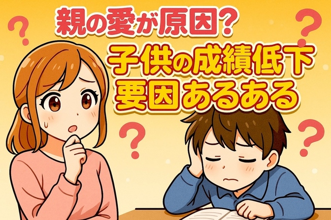 親の愛が原因？！子供の成績低下要因あるある3選