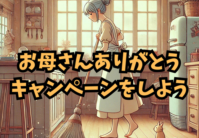お母さんがインフルエンザ！？こんな時こそ、お母さんありがとうキャンペーンをしよう