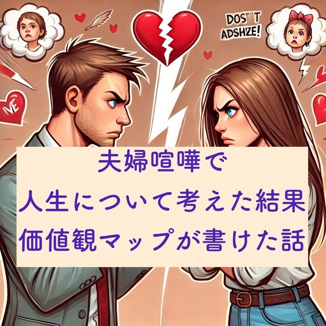 価値観マップが書けなかった私が書けた究極の方法は「夫婦喧嘩」！！！