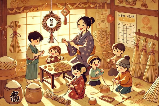 【すんばらしい一年に🎵】子どもたちと作ったしめ縄で迎えるお正月〜しめ縄ってなんで飾るの？〜