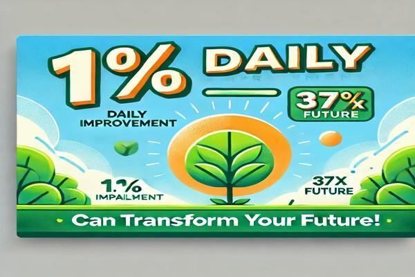 習慣力も資産！毎日1%の小さな一歩が、複利で１年後成長率37倍！！
