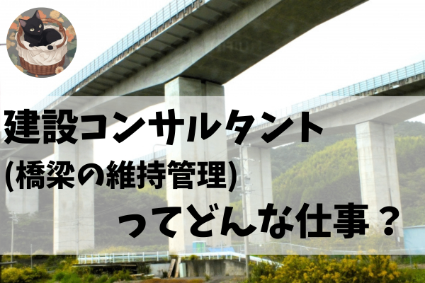 「建設コンサルタント(橋梁の維持管理)」ってどんな仕事？私の仕事について解説