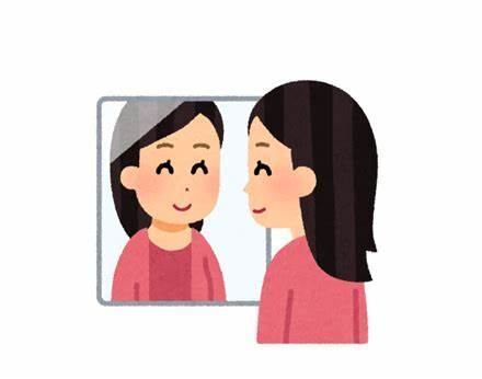 鏡の前で笑う素敵な効果(*´▽｀*)