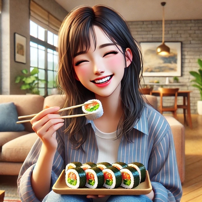 【節分恵方巻き】１本２００円！韓国のり巻きキンパの作り方