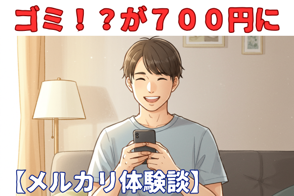 【メルカリ体験談】ゴミ！？を拾って７００円を得た話