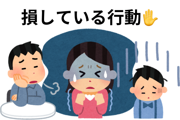 損している行動