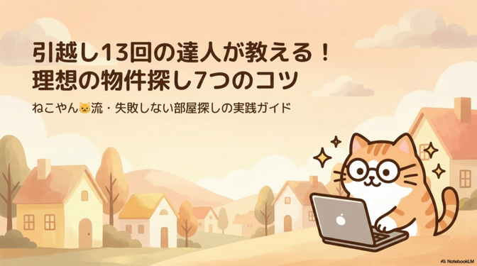 ねこやん🐱流の理想の物件探しの７つのチェックポイントを伝授します！
