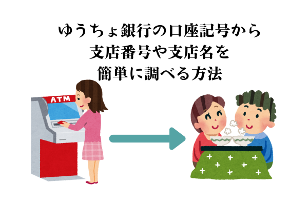 ネット銀行からゆうちょ銀行への振込先情報（店番・支店名）を自宅で簡単に確認する方法