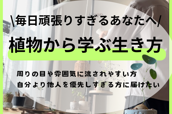 【経験談】✿植物から学ぶ生き方✿自分を大切にできてますか？