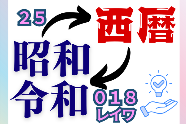 【覚書】西暦から和暦(昭和 平成 令和) かんたん変換