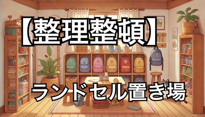 子ども部屋なし生活の工夫！ランドセル置き場とスッキリ片付け術！