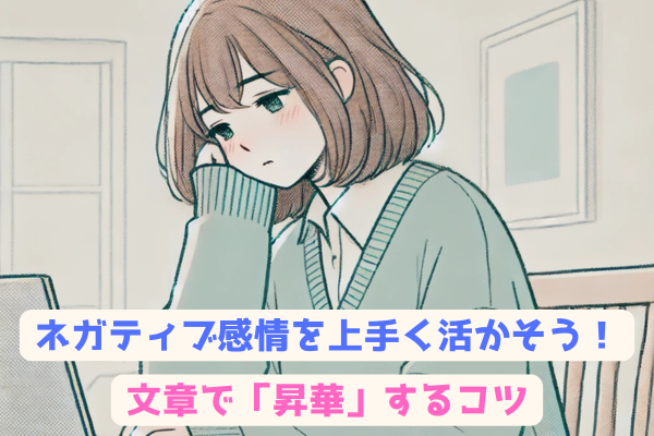 ネガティブ感情を上手く活かそう！文章で「昇華」するコツ