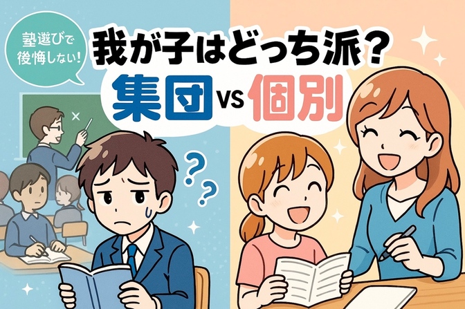 我が子はどっち派？集団塾vs個別指導