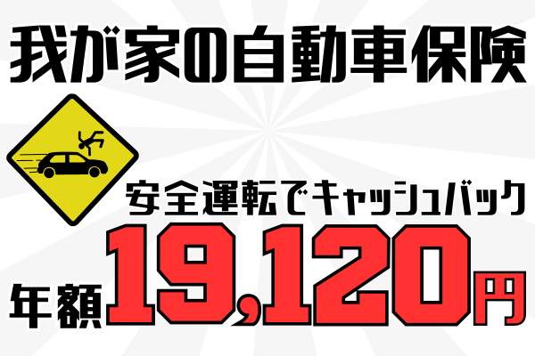 我が家の自動車保険【年額19,120円】