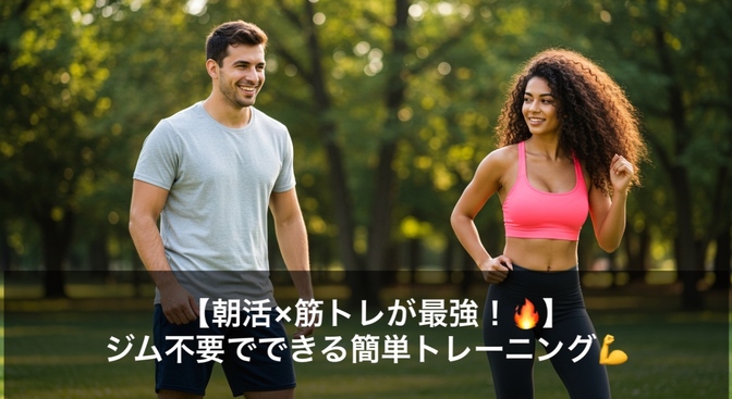【朝活×筋トレで月3,000円の節約に！】ジム不要で自宅でできる最強トレーニング🔥