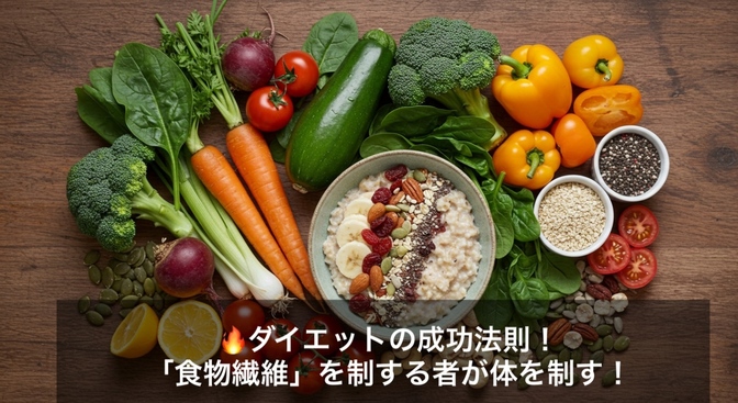🔥 ダイエットの成功法則！「食物繊維」を制する者が体を制す！