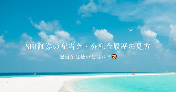 SBI証券　配当金・分配金履歴の見方