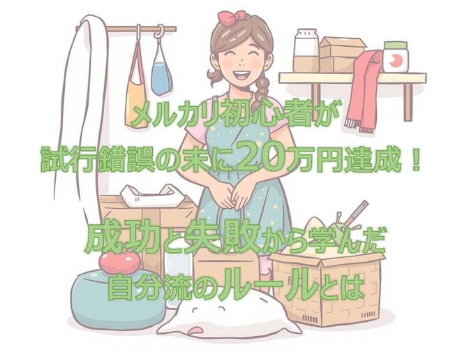 メルカリ初心者が試行錯誤の末に20万円達成！成功と失敗から学んだ自分流のルールとは