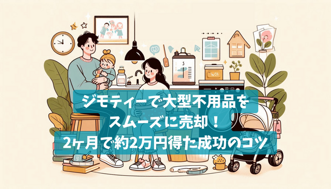 ジモティーで大型不用品をスムーズに売却！2ヶ月で約２万円得た成功のコツ