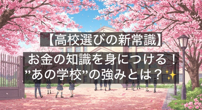 【高校選びの新常識】お金の知識を身につける！“あの学校”の強みとは？✨