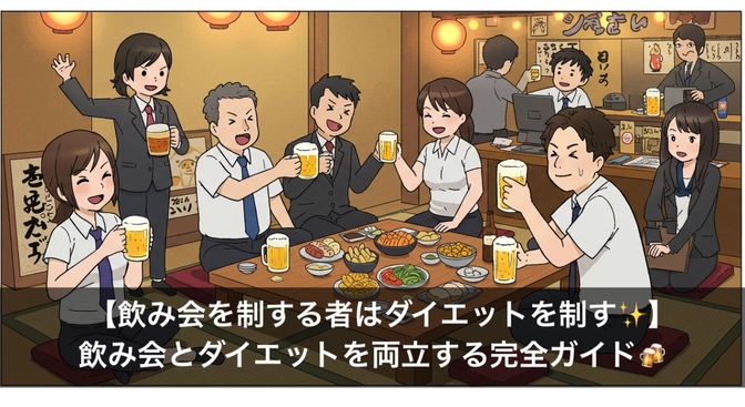 【飲み会を制する者はダイエットを制す✨】飲み会とダイエットを両立する完全ガイド🍻