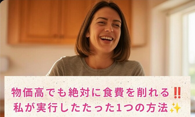 物価高でも絶対に食費を削れる‼️私が実行したたった1つの方法✨
