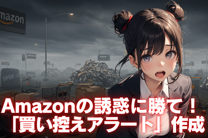 ポチる前に考えろ！Amazonの誘惑に打ち勝つための「買い控えアラート」を作成