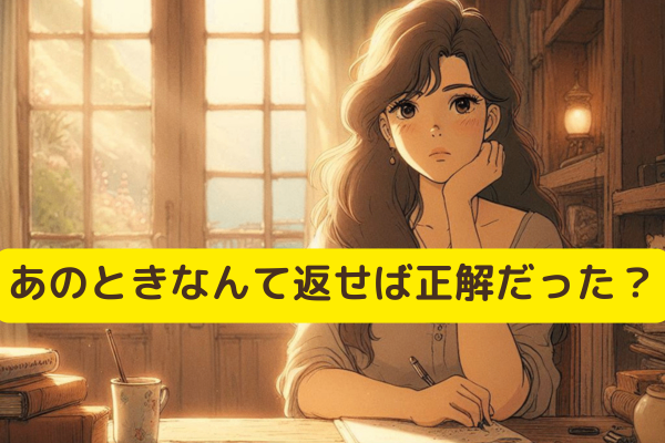 「こう言えばよかった…」と悔やむあなたへ。大切なのは別の力💡