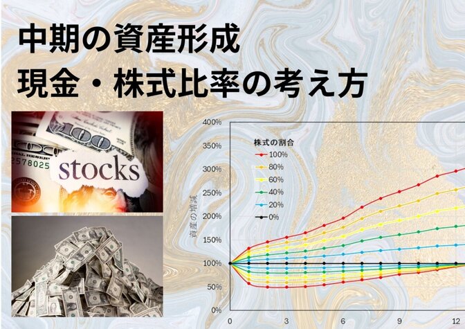中期のお金の貯め方～現金と株式の割合の考え方～