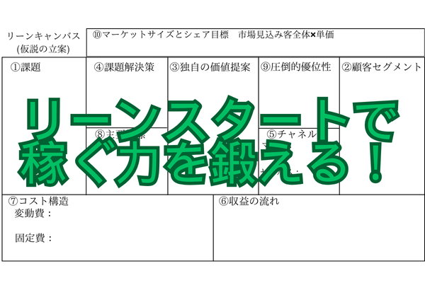 リーンスタートアップで稼ぐ力を高める！