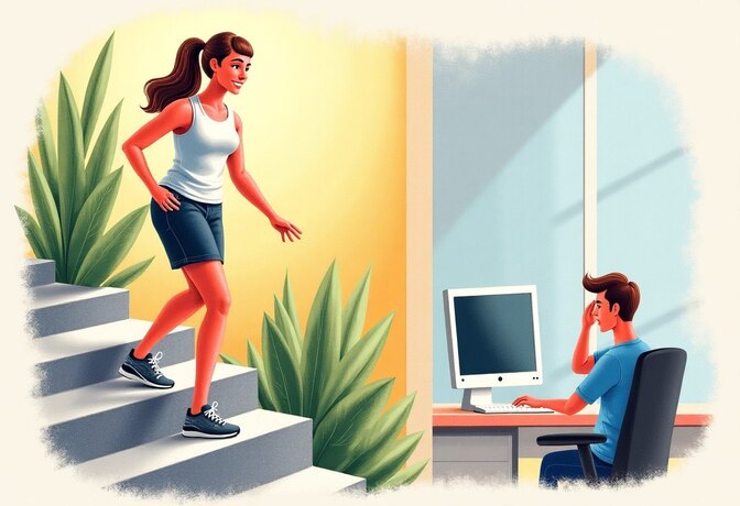 40代からの目の疲れ＆ダイエット対策！：階段の登り降りで健康習慣をシンプルに実践
