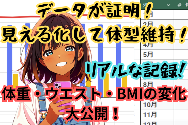 アプリで体重とウエストを記録するだけで変わる！データを見える化したリアルな話