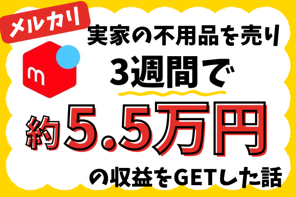 実家の不用品を売り3週間で約5.5万円の収益をGETした話