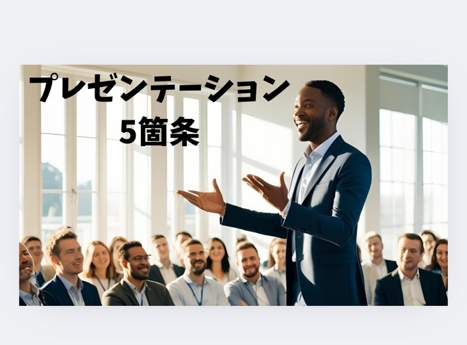 絶対やって！プレゼンテーションの5箇条