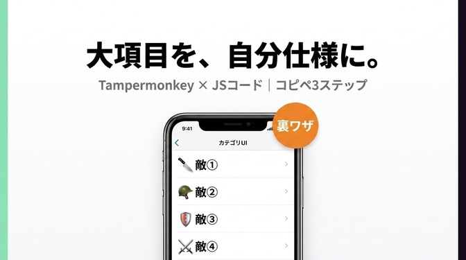 【裏ワザ】マネフォMEの大項目名称を書き換える３ステップ！