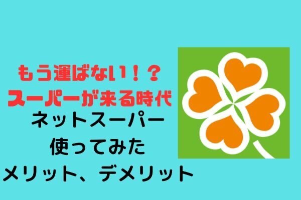スーパーが家に来る時代！ネットスーパーを使ってみたメリット、デメリット