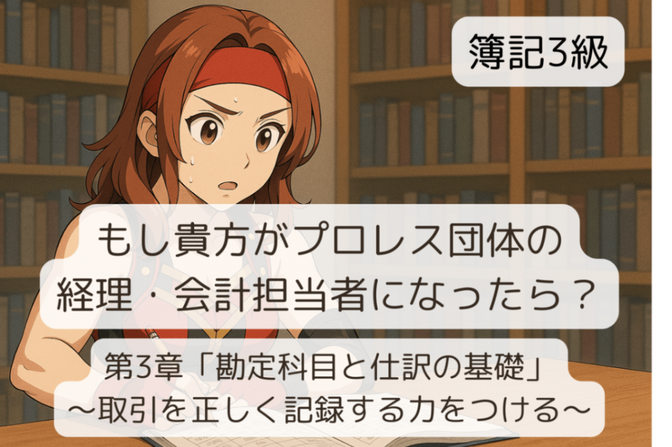 簿記3級 プロレス団体編 第3章 「勘定科目と仕訳の基礎」〜取引を正しく記録する力をつける〜