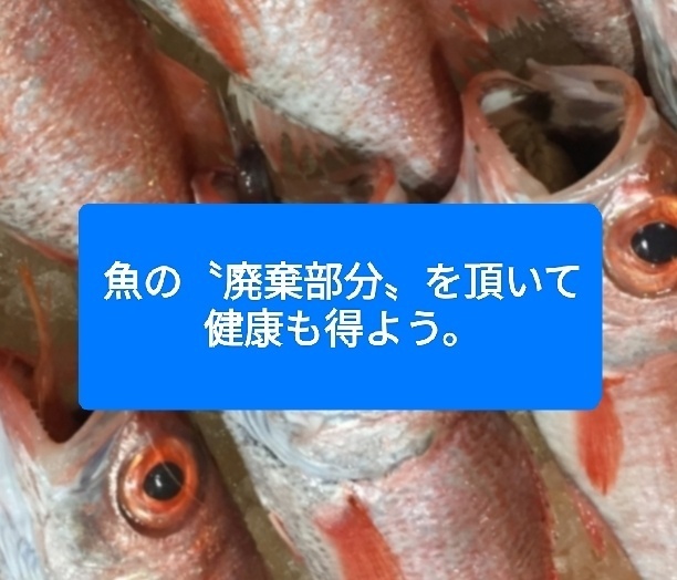 物価高! 魚の廃棄しがちな部分も全て頂き、 栄養補給しましょう。