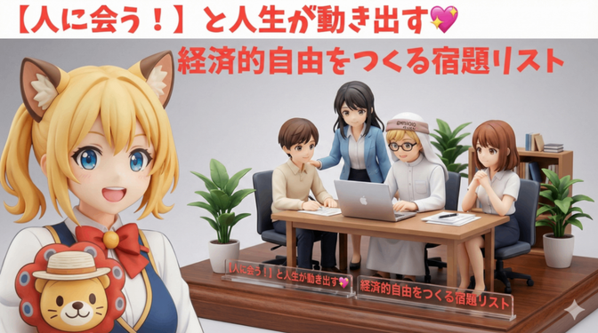 【人に会う！】と人生が動き出す💖経済自由をつくる宿題リスト
