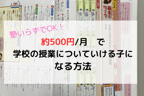 約500円/月 で学校の授業についていける子になる方法