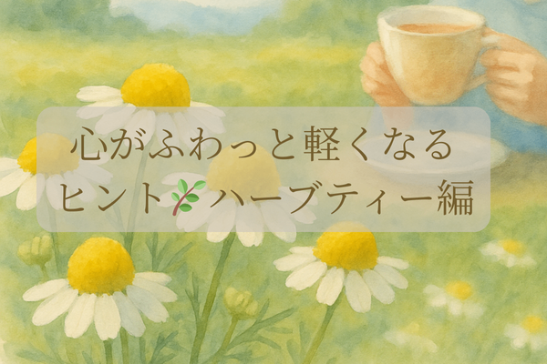 心がふわっと軽くなる。ハーブティーで見つけた「私の好きなこと」