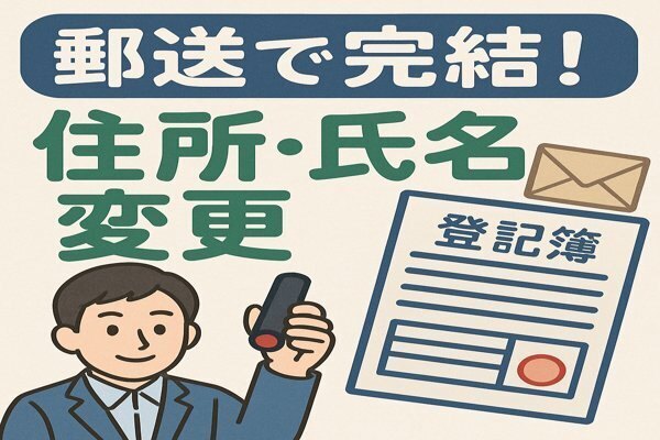 郵送で完結！不動産登記　住所・氏名の変更