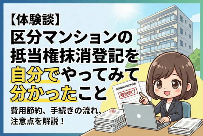【体験談】区分マンションの抵当権抹消登記を自分でやってみて分かったこと