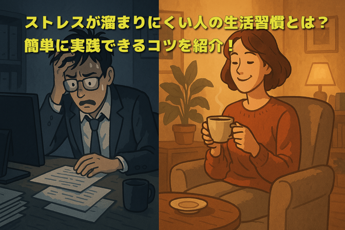 ストレスが溜まりにくい人の生活習慣とは？簡単に実践できるコツを紹介