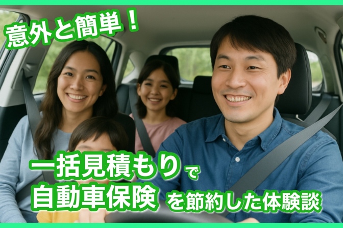 【体験談】自動車保険をはじめて一括見積もりでネット型に切り替えて約7万円安くなったときの話